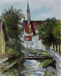 13 Ручей (Гаминг), 2015, холст масло, 30