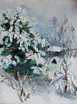 *осны после снегопада 1, 2019, 24х18