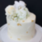 White Bloom Painted Cake