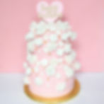 Pink Fading Flower Two Tier Cake