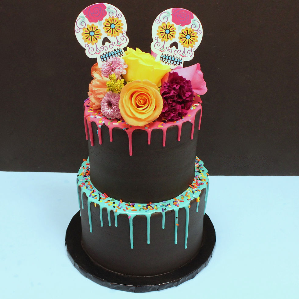 Two Tier Day of the Dead Cake
