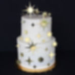 Gold Star Two Tiered Cake