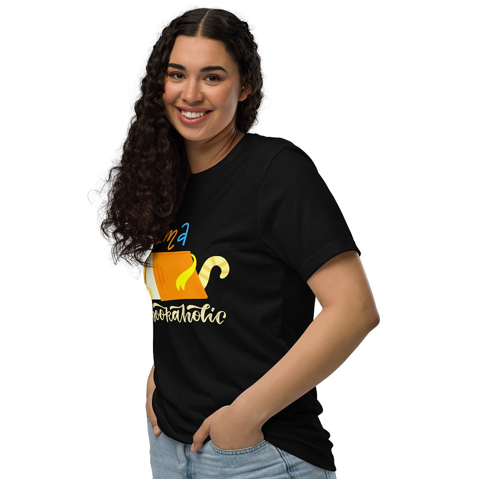 Thumbnail: Camiseta esencial eco unisex "I'ma a bookaholic"