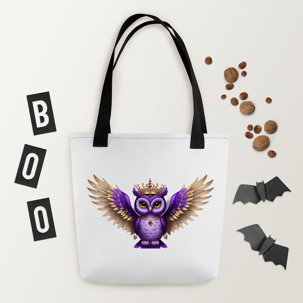 Miniatura: Bolsa de tela Purple Owl queen