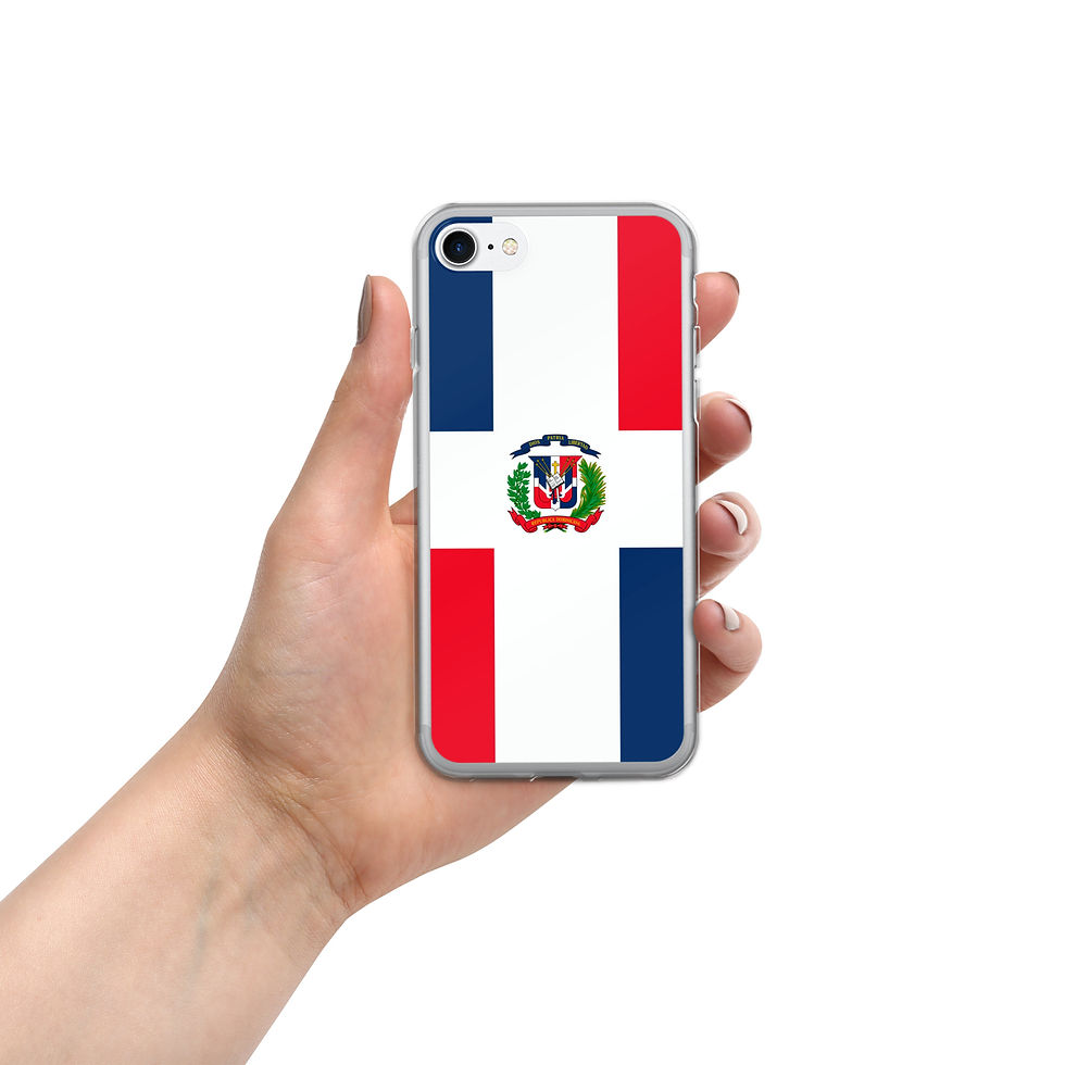 Thumbnail: Funda transparente para iPhone® Bandera Dominicana