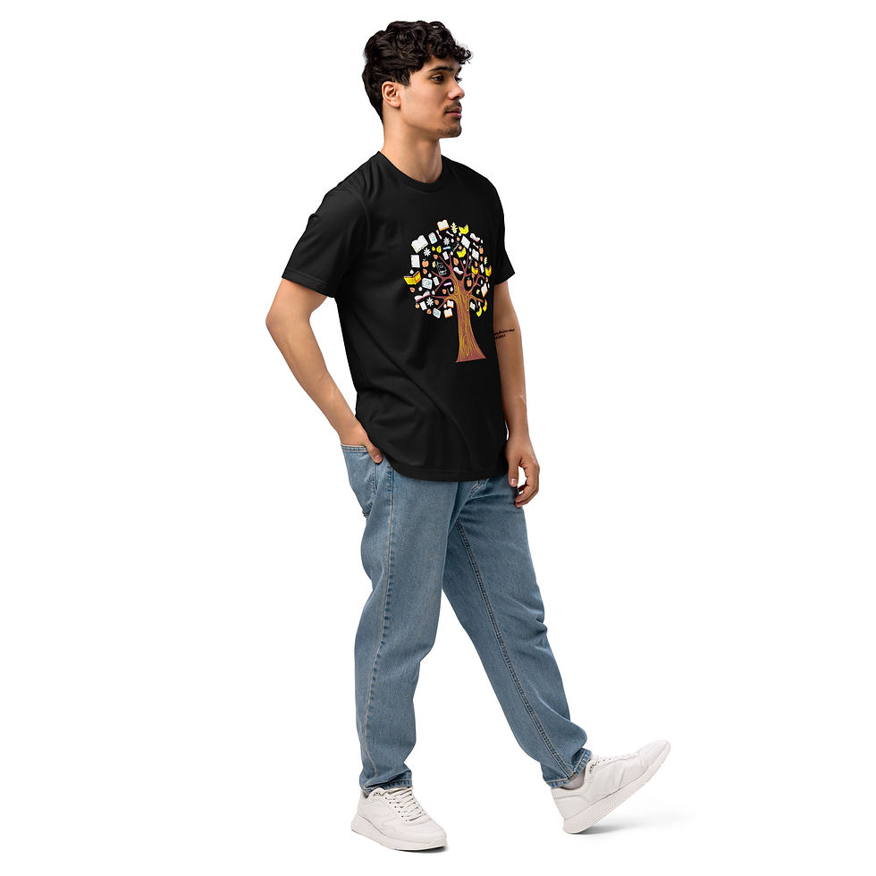 Miniatura: Camiseta esencial eco unisex "Book tree"