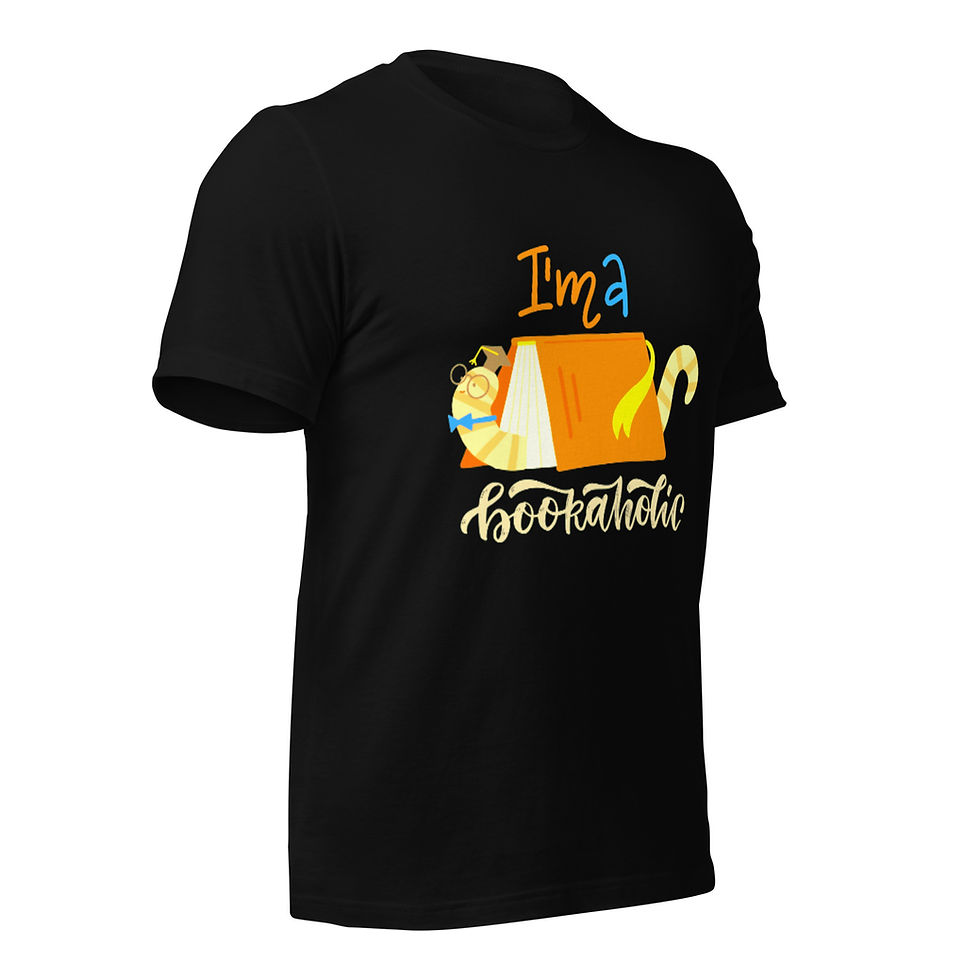 Thumbnail: Camiseta esencial eco unisex "I'ma a bookaholic"