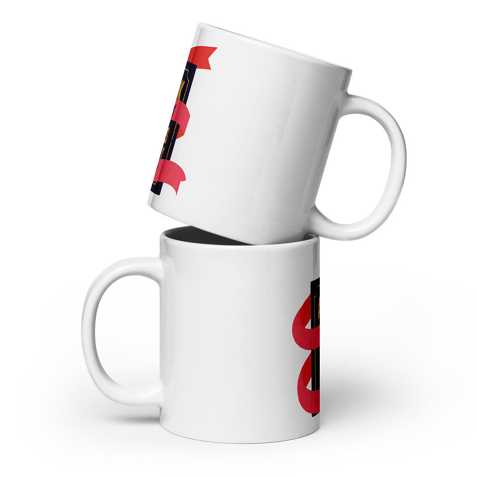 Miniatura: Taza blanca brillante "A Book a day keep reality away"