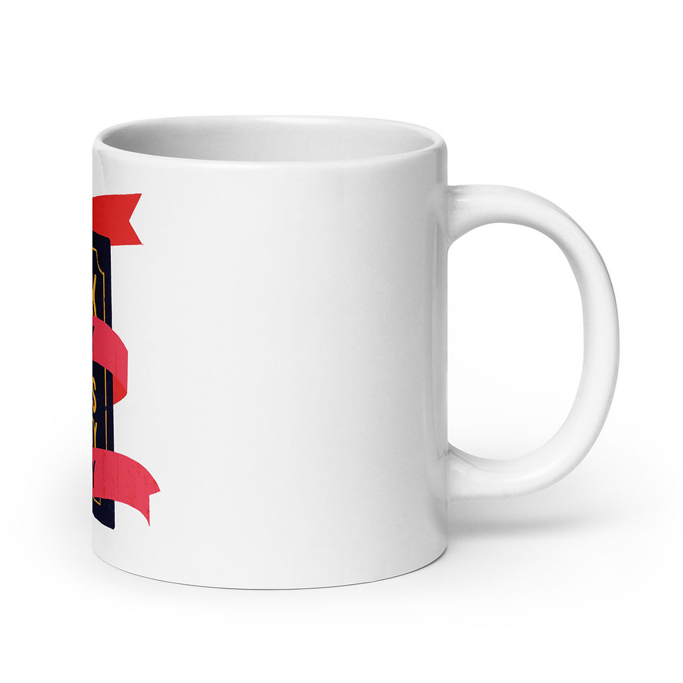 Miniatura: Taza blanca brillante "A Book a day keep reality away"
