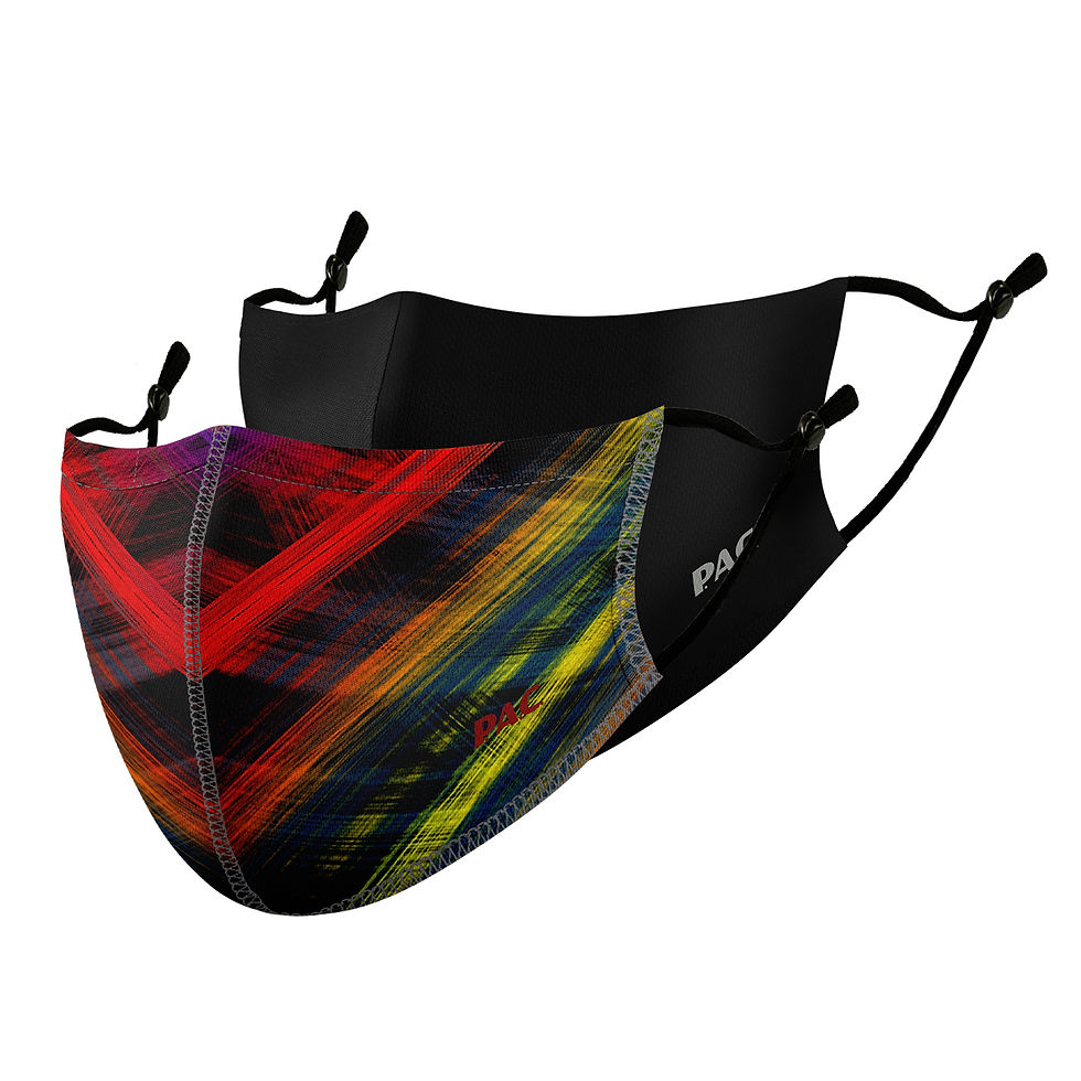 Thumbnail: PAC COMMUNITY MASK FUNCTION 1 LAYER X2 PIECE/PACK FANTU + TOTAL BLACK