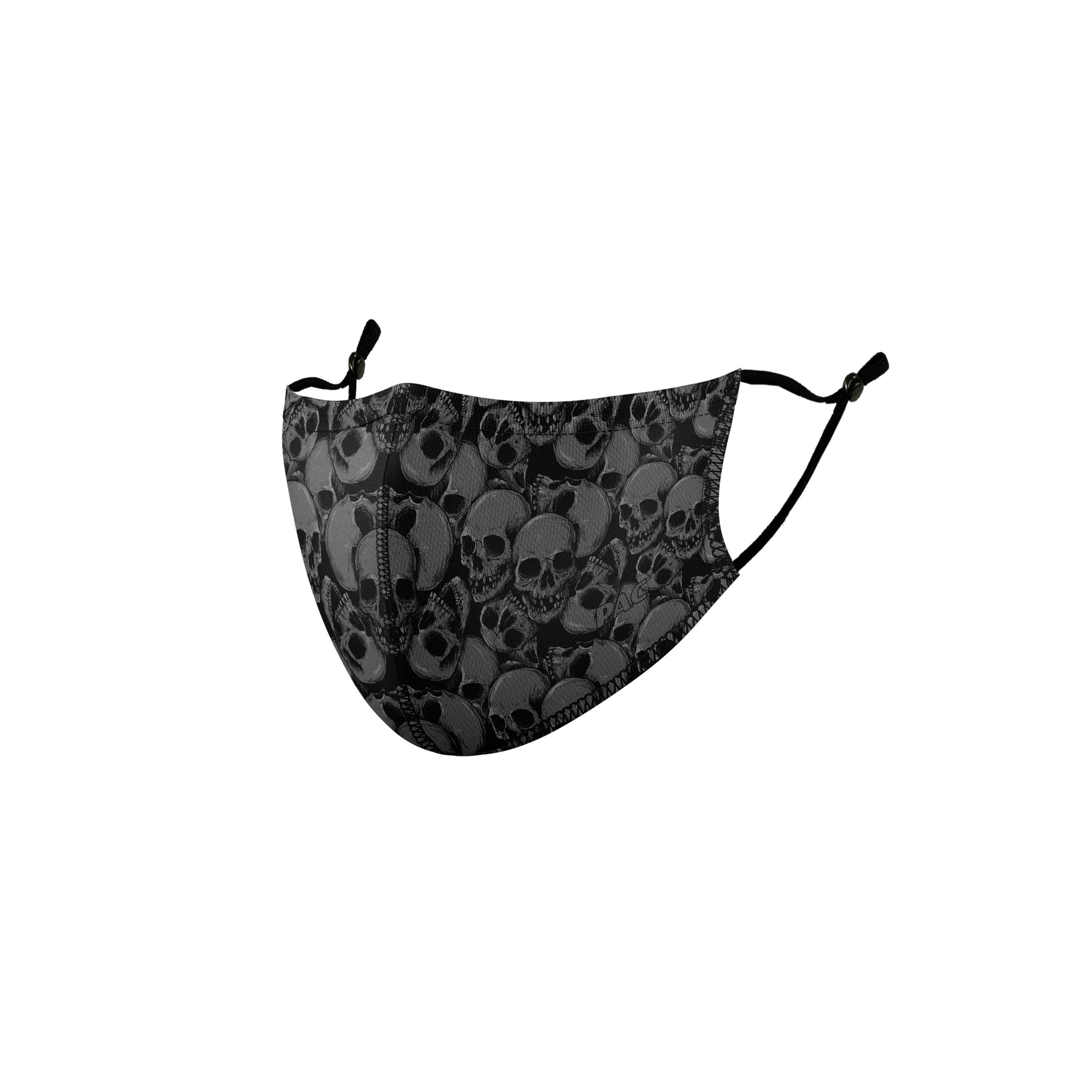 PAC COMMUNITY MASK FUNCTION 1 LAYER X2 PIECE/PACK SKULLS BLACK + TOTAL BLACK