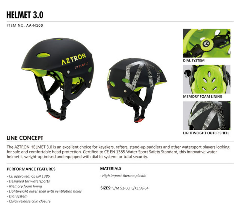 Thumbnail: AZTRON HELMET 3.0 WATERSPORT HELMET AA-H100