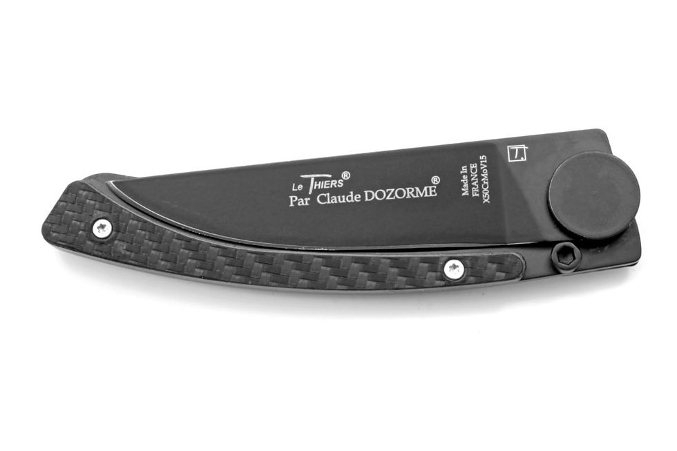 Thumbnail: CLAUDE DOZORME LAGUIOLE LINERLOCK BLACK CF