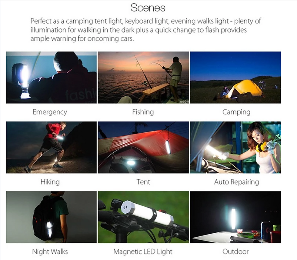 Thumbnail: LED MAGNETIC LIGHT 2W USB RECHARGEABLE