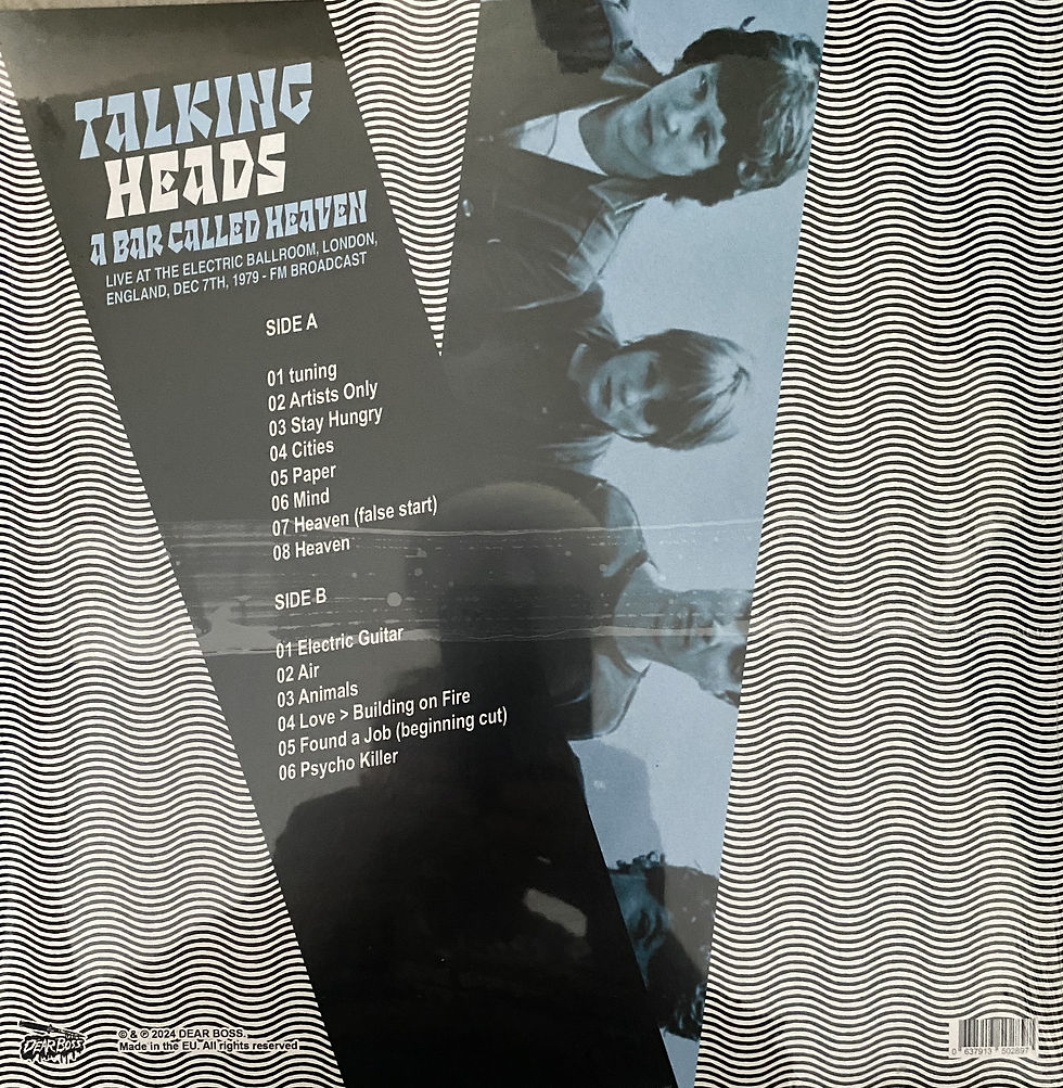 TALKING HEADS A BAR CALLED HEAVEN