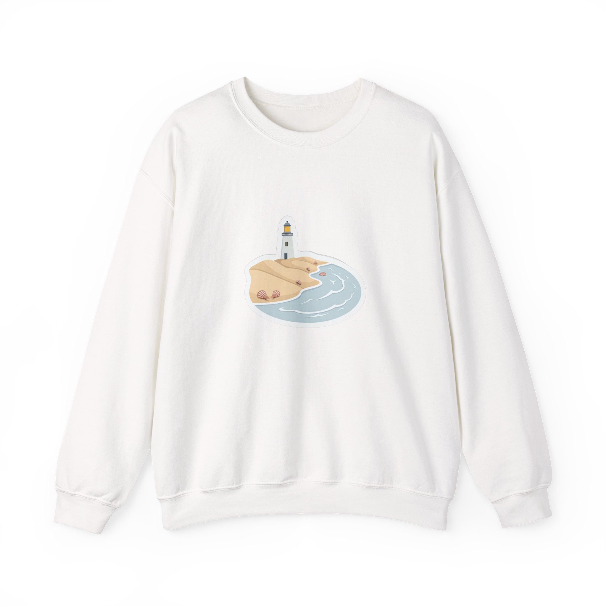 Beachy Sweatshirt with Sandy Dunes Design