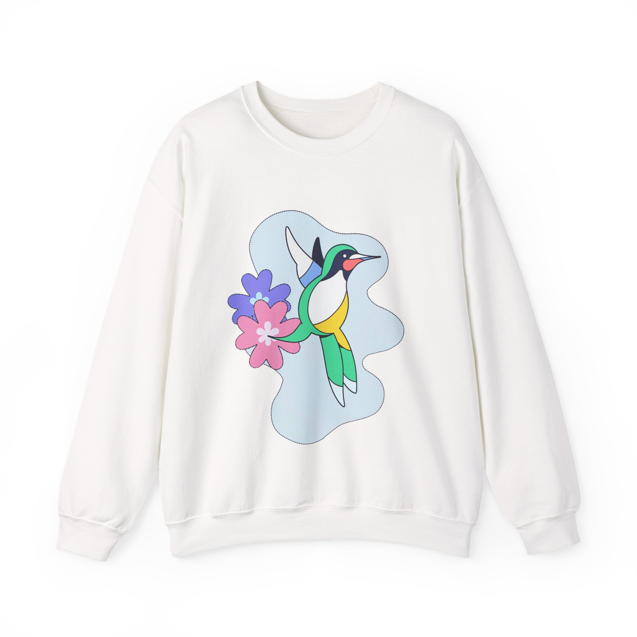 Hummingbird Hoodie Pastel Design