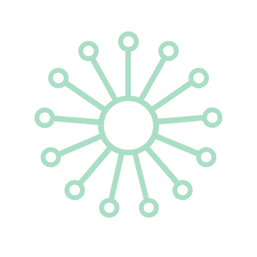 Pictograph to logo vibrant green vectori