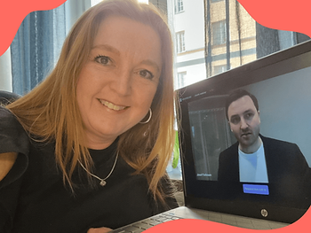 Mimmis Cleeren attending Social Selling webinar with Josef Fallesen, Vaam.