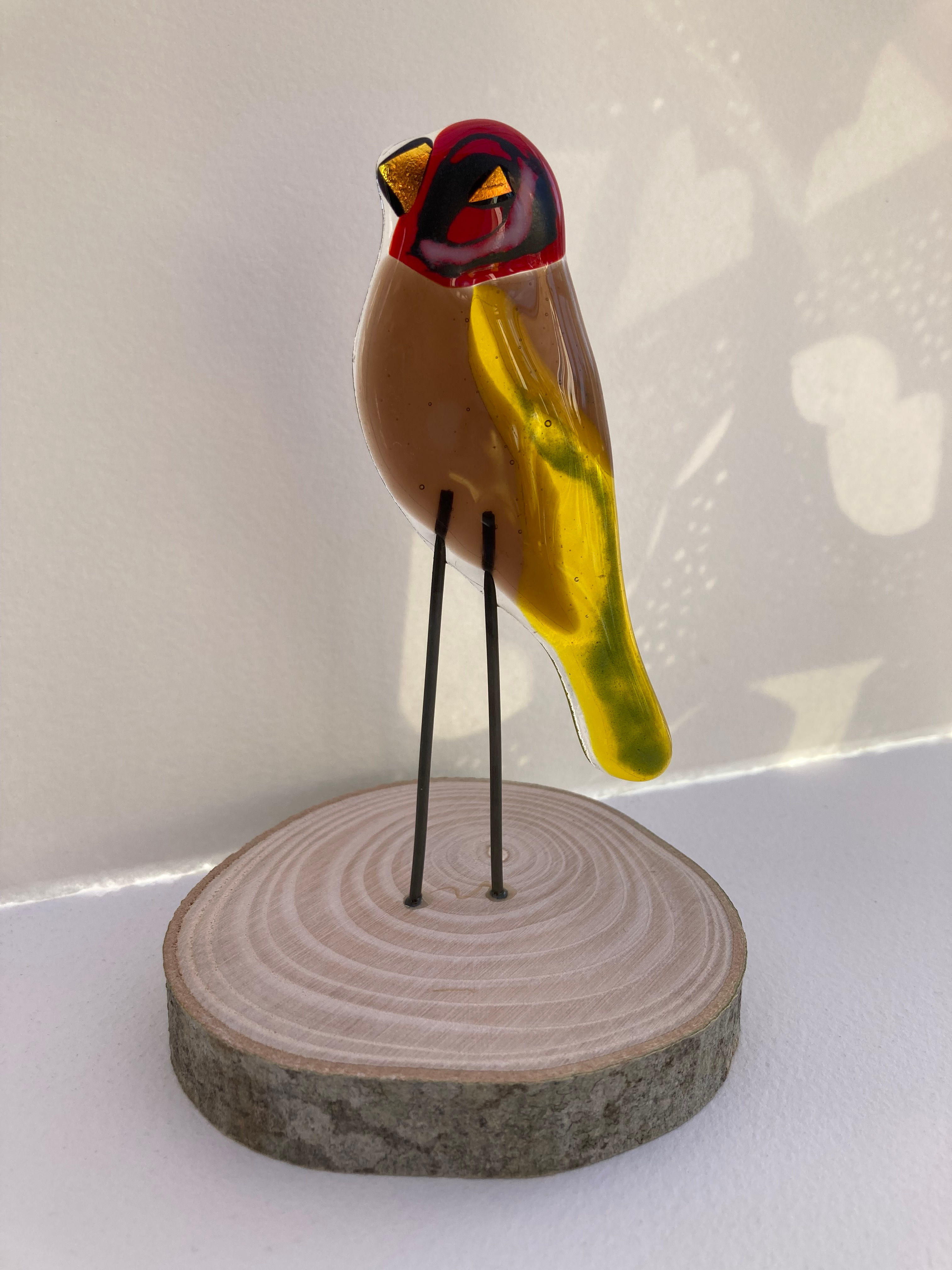 Fused Glass Goldfinch