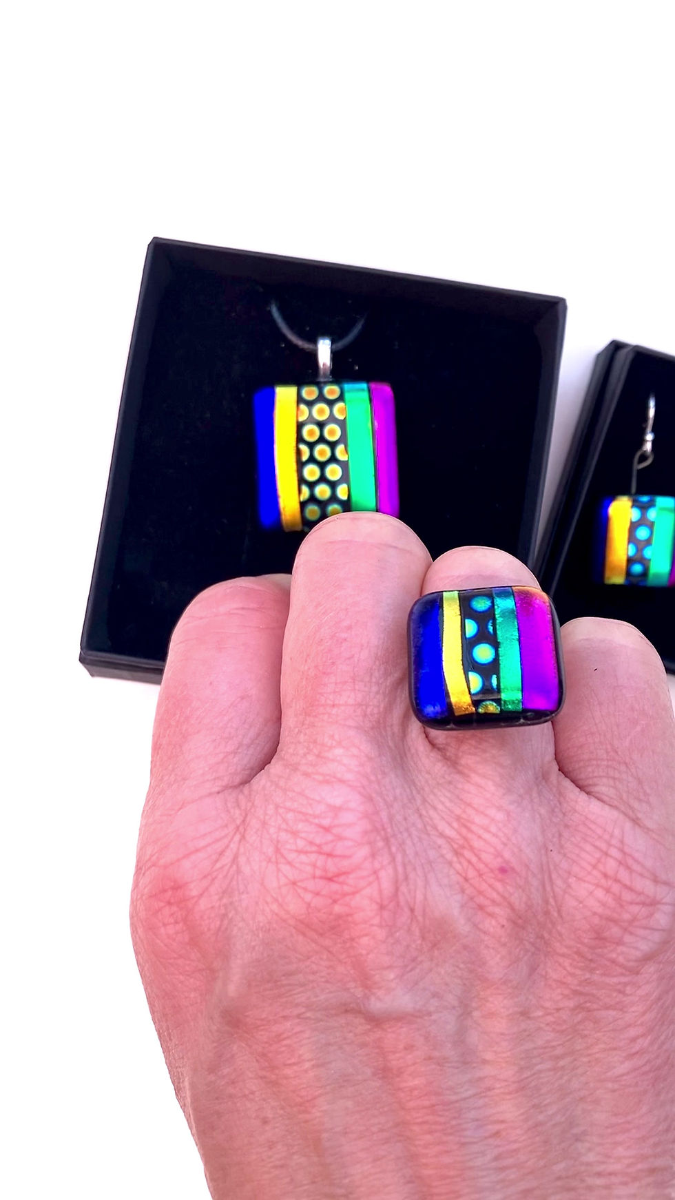 Thumbnail: Stripes & Dots Adjustable Ring