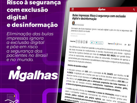Bulas impressas: Risco à segurança com exclusão digital e desinformação