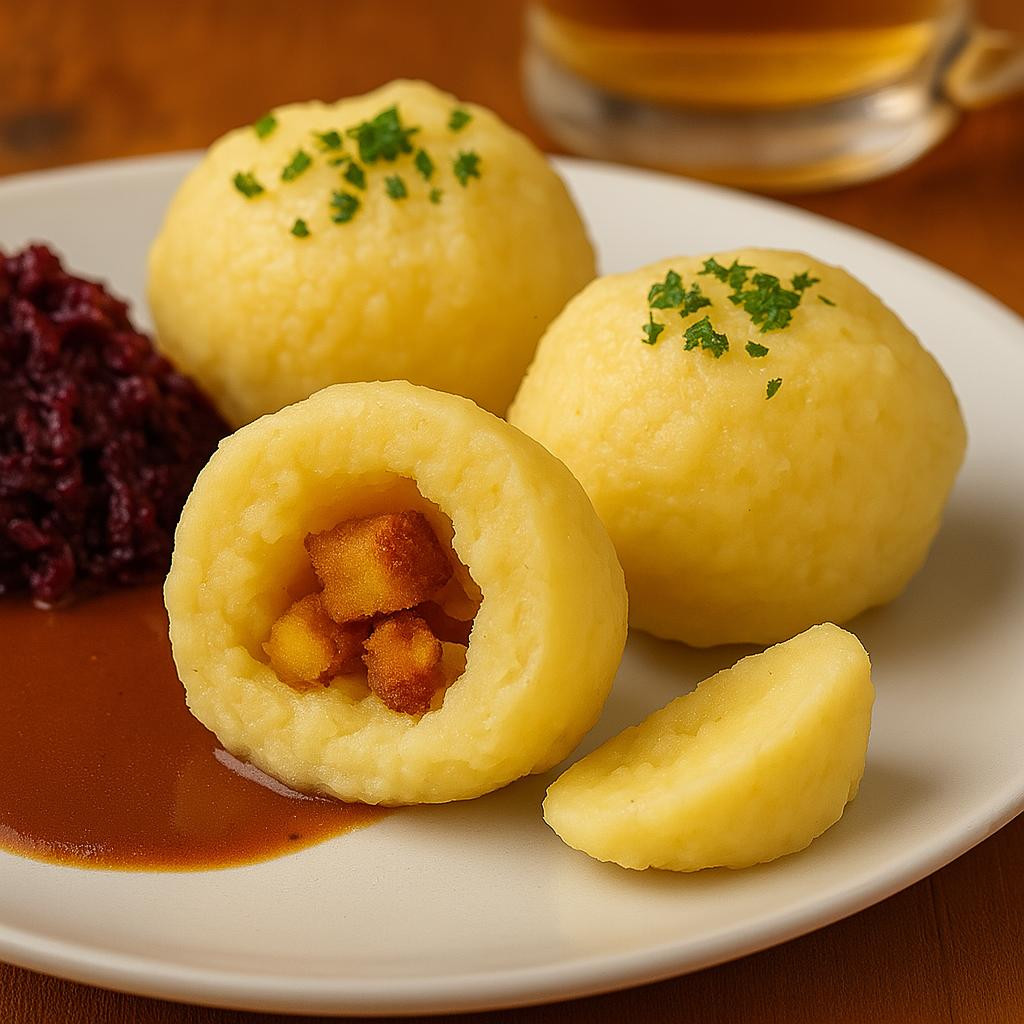 Kartoffelklöße – klassisches Basisrezept mit Halb & Halb Variante Kartoffelklöße – klassisches Basisrezept mit Halb & Halb Variante