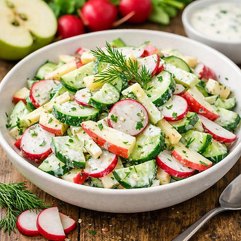 Gurken-Kichererbsen-Kräuter-Salat einfach gemacht
