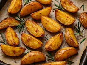 Rosmarin-Kartoffeln goldbraun gebacken aus Airfryer und Ofen