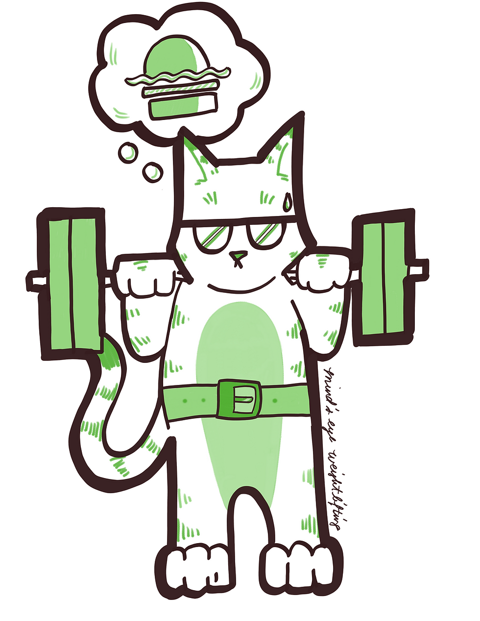 Thumbnail: Sticker Set - High Performance Cat