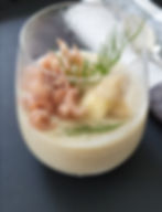 White Asparagus Mousse with Butter-Poached Shrimp – Elegant Gourmet Starter for Spring