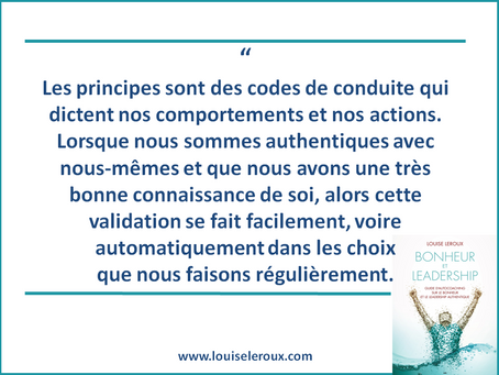 Les principes de vie