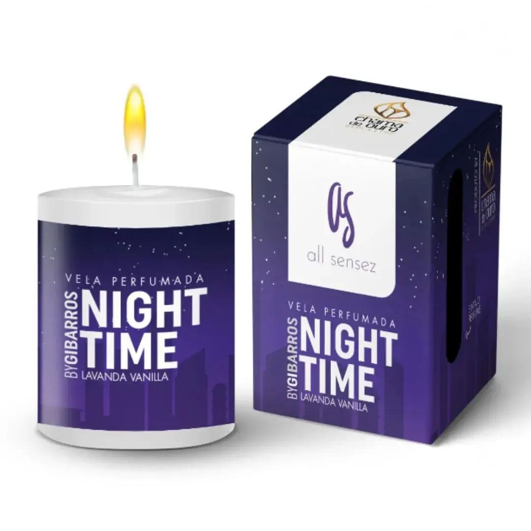 VELA AROMÁTICA 60G ALL SENSEZ NIGH TIME - LAVANDA VANILLA