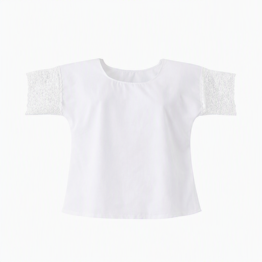 BATA DE ALGODÃO BRANCO C/ RENDA