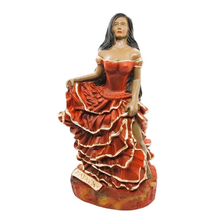 POMBA GIRA DE GESSO 23CM DETALHADA