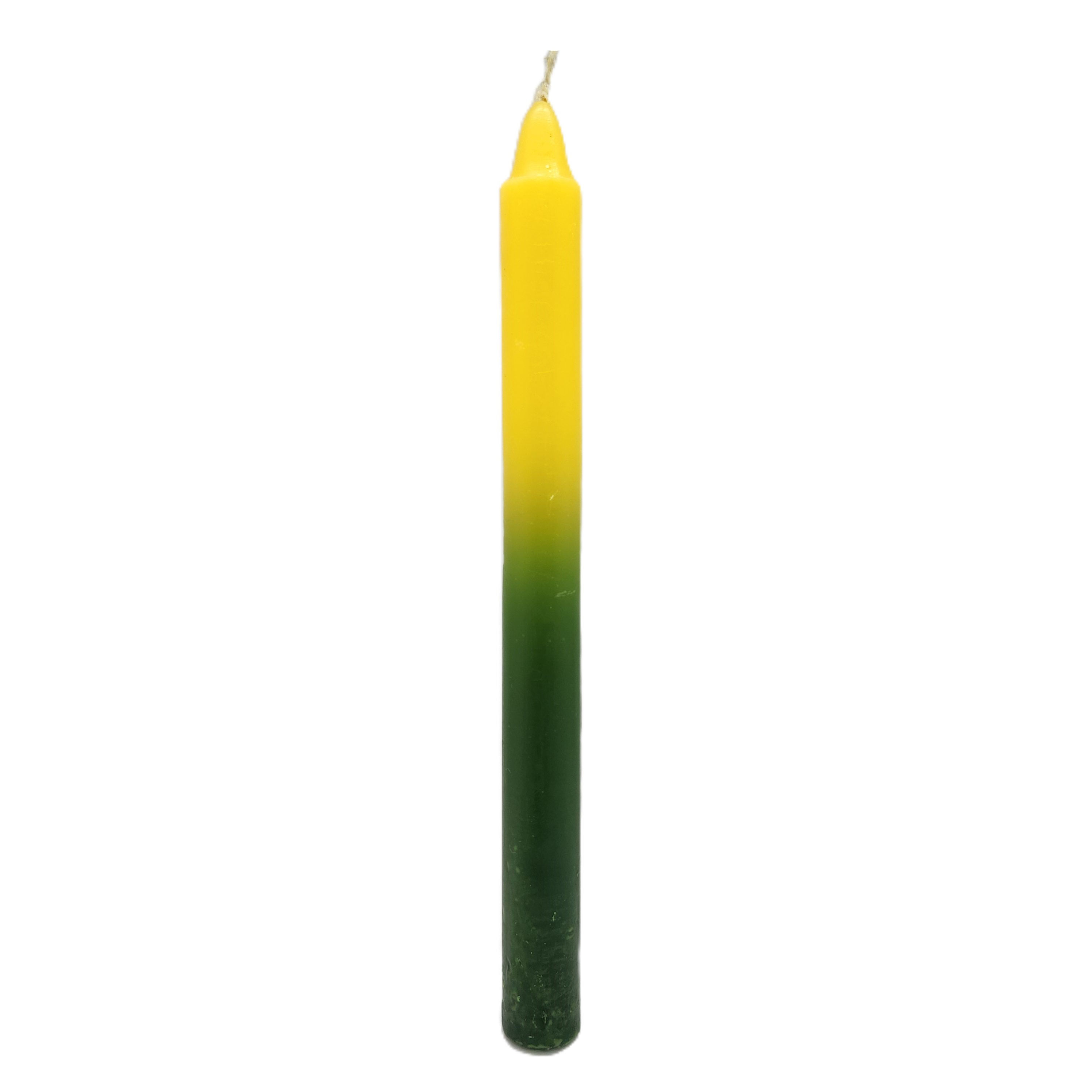 VELA PALITO 18CM - AMARELA/VERDE