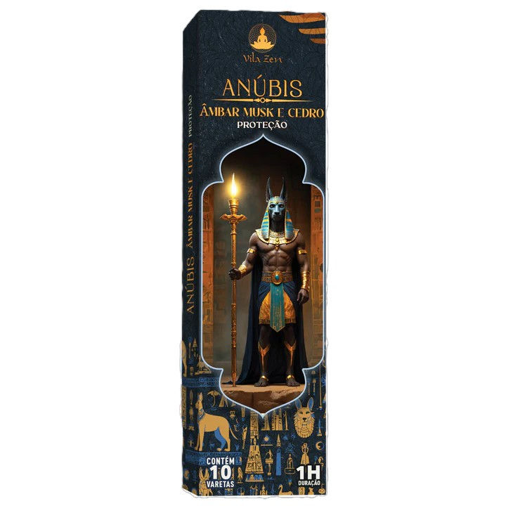 INCENSO VILA ZEN - EGÍPCIOS -ANÚBIS (ÂMBAR MUSK E CEDRO)