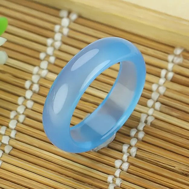 Miniatura: ANEL DE ÁGATA AZUL