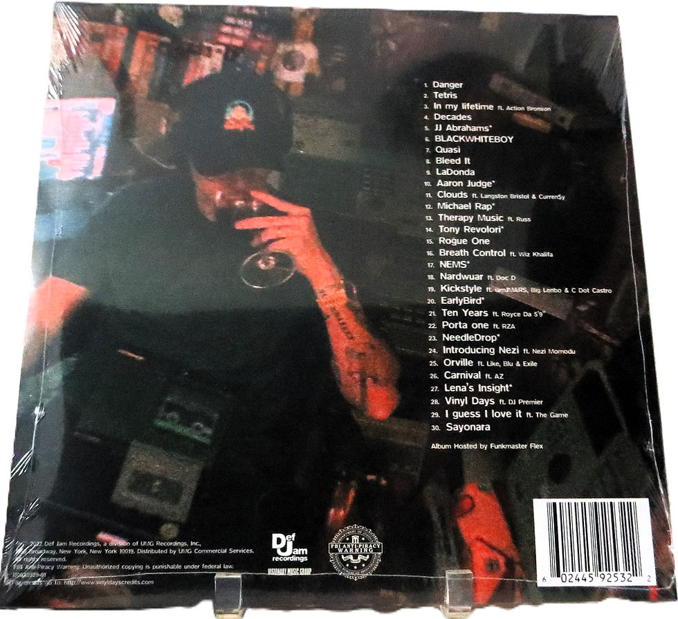 Logic – Vinyl Days Vinyl LP - Back