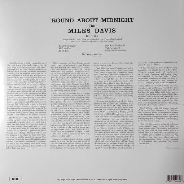 Miles Davis – 'Round About Midnight - Back