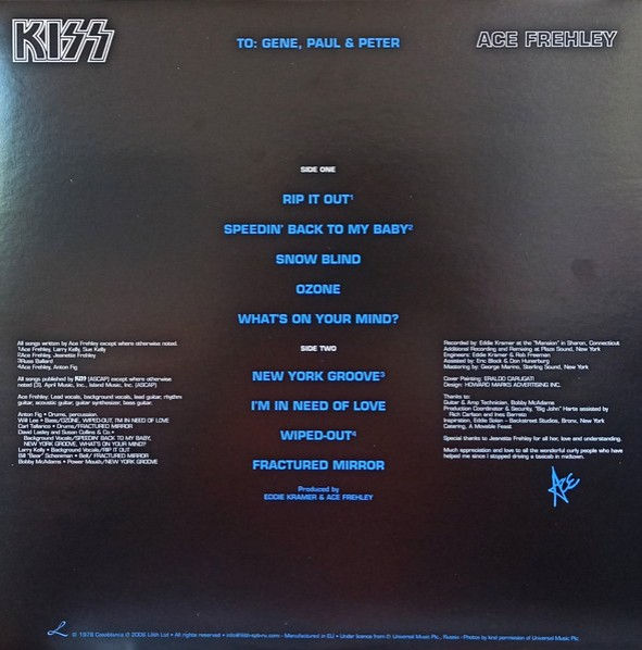 Kiss - Ace Frehley - Back