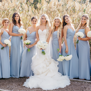 Elegant bridal party with polished, soft glam makeup — styled by a professional bridal makeup artist in New Jersey.