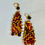 Thumbnail: Gleeful Hand-Stitched and Beaded Afrikan Fabric Earrings