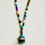 Thumbnail: Ghana Freedom and Justice Drum Coin Bone and Glass Beads Men’s Necklace