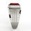 Thumbnail: 925 Sterling Silver Red Stone Ring Men's Cocktail Ring Red Gemstone Ring