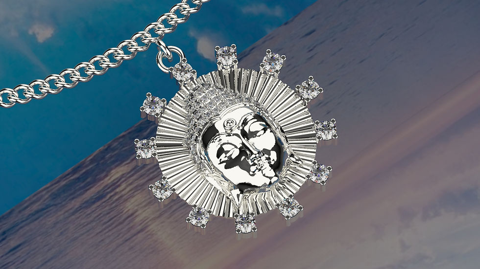Thumbnail: Divine Buddha Sun Pendant Necklace | Without Chain