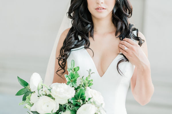 bride wedding dress engagement ring bridal hair bouqet flowers wedding makeup bridal makeup lipstick