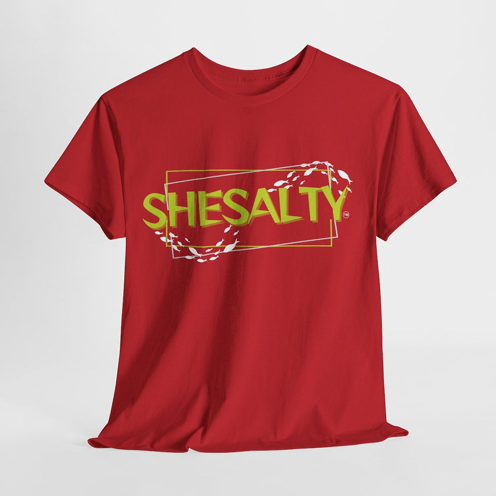 Thumbnail: She Salty Fish W,  Unisex Heavy Cotton Tee