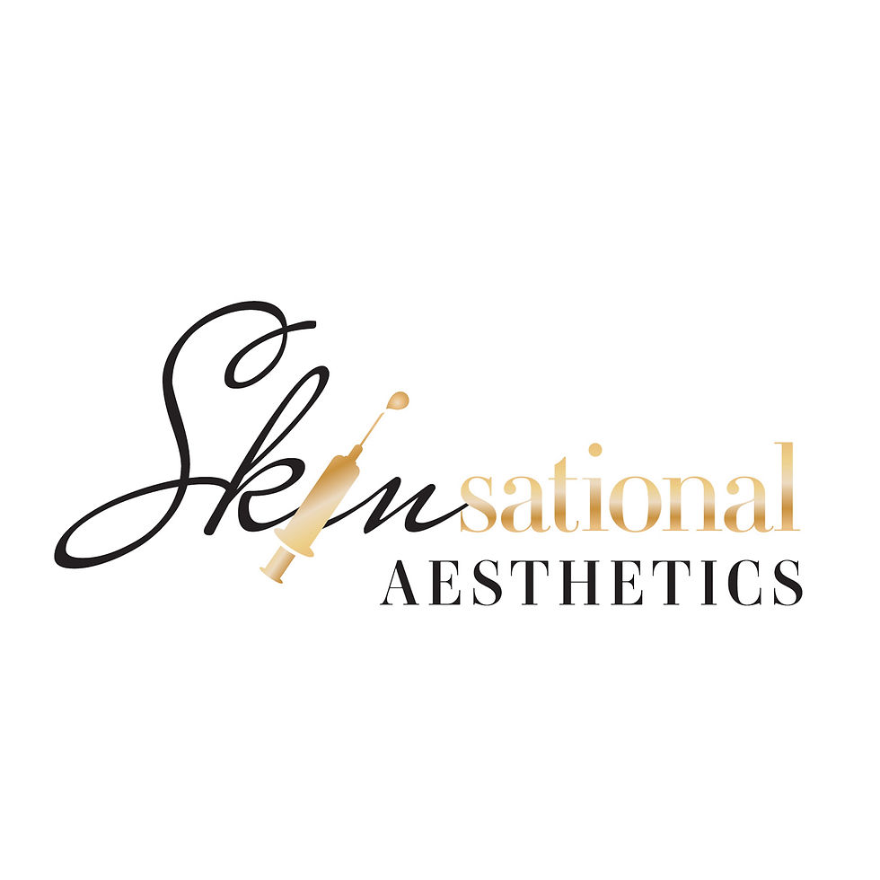 SkinSational Aesthetics Logo with Tagline - on white