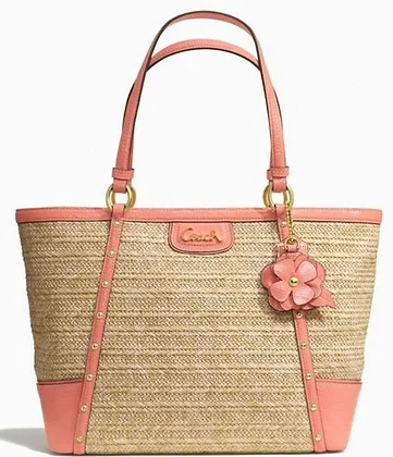 coach straw tote